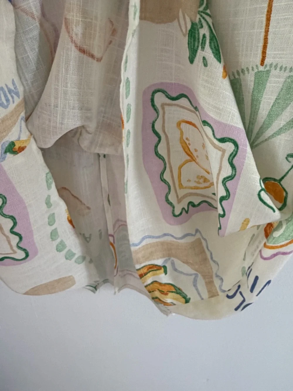 Anthropologie Paper Heart La Dolce Vita Strapless Citrus Print Linen Maxi Dress - Picture 6 of 12